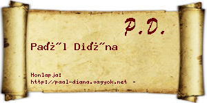 Paál Diána névjegykártya