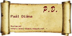 Paál Diána névjegykártya